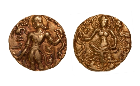 Stamp of Coins » Gupta Gupta Empire, Skandagupta, c. 455-467, archer, AV dinar, 8.54 g.