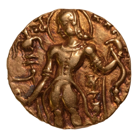 Gupta Empire, Skandagupta, c. 455-467, archer, AV dinar, 8.54 g.