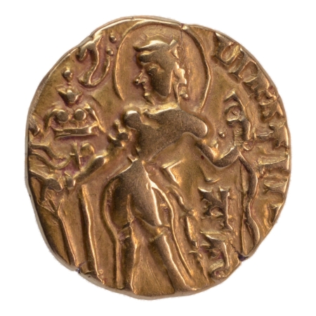 Gupta Empire, Skandagupta, c. 455-467, archer, AV dinar 9.09 g.