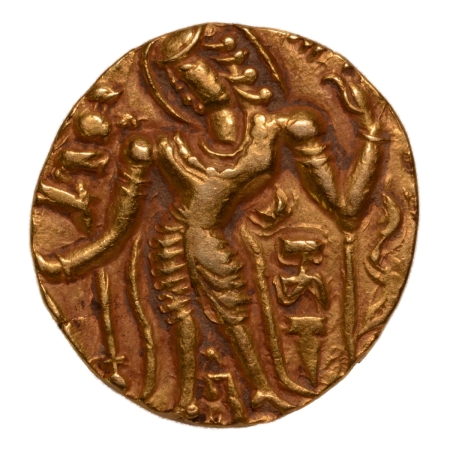Gupta Empire, Narasimhagupta, c. 495-530, archer, AV dinar, 9.55 g.