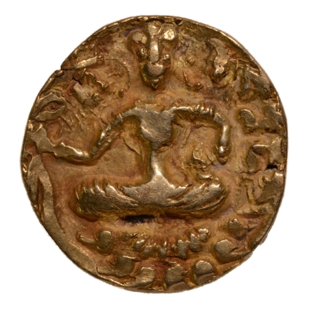 Gupta Empire, Narasimhagupta, c. 495-530, archer, AV dinar, 9.58 g.