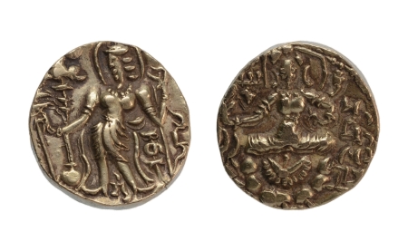 Stamp of Coins » Gupta Gupta Empire, Narasimhagupta, c. 495-530, archer, AV dinar, 9.44 g.