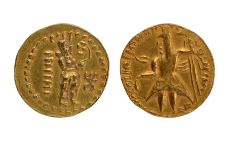 Stamp of Coins » Post-Gupta Post-Kushan, Bengal, c. 2nd-3rd century, king and Ardoksho, AV dinar 6.64 g.