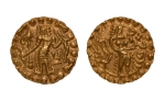 Stamp of Coins » Post-Gupta Post Gupta, Bengal, Samatata dynasty, anonymous issue, archer, AV dinar, 5.67 g.