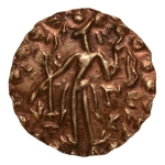 Stamp of Coins » Post-Gupta Post Gupta, Bengal, Samatata region, Khadga dynasty, archer, AV dinar, 5.58 g.