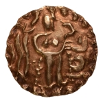 Stamp of Coins » Post-Gupta Post Gupta, Bengal, Samatata region, Khadga dynasty, archer, AV dinar, 5.58 g.