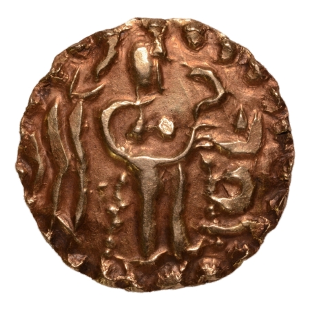 Post Gupta, Bengal, Samatata region, Khadga dynasty, archer, AV dinar, 5.58 g.
