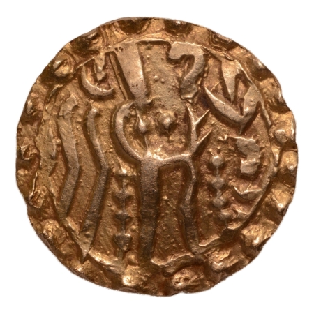 Post Gupta, Bengal, Samatata region, Khadga dynasty, archer, AV dinar, 5.72 g.