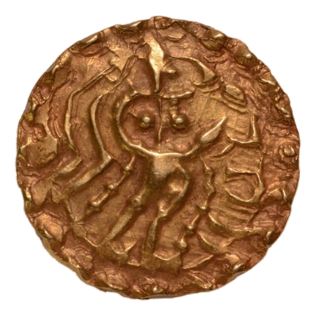 Post Gupta, Bengal, Samatata region, Khadga dynasty, archer, AV dinar, 5.79 g.