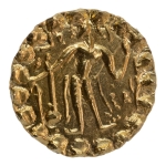 Stamp of Coins » Post-Gupta Post Gupta, Bengal, Samatata region, Khadga dynasty, Sri Jiva, c. 675-700, archer, AV dinar, 5.81 g.