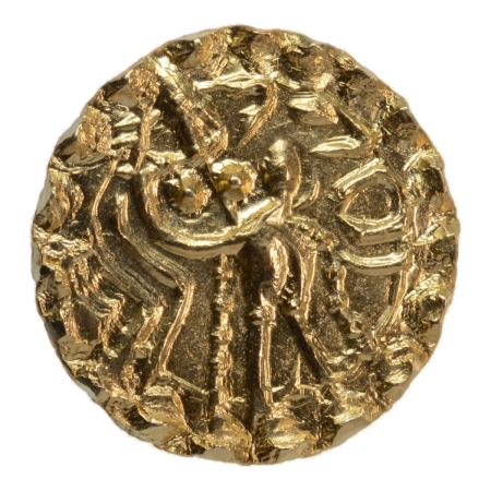 Post Gupta, Bengal, Samatata region, Khadga dynasty, Sri Jiva, c. 675-700, archer, AV dinar, 5.81 g.