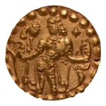 Stamp of Coins » Post-Gupta Post Gupta, Bengal, Khadga kings of Samatata, anonymous issue, c. 575-625, archer, AV dinar, 5.96 g.