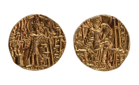 Stamp of Coins » Kushan Kushanas, Kipanadha, c. 335-350, Ardoksho, AV dinar, 7.64 g.