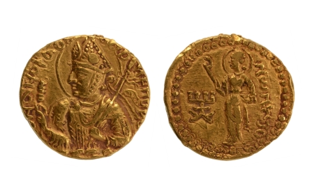 Stamp of Coins » Kushan Kushanas, Huvishka, c. 151-192, Nana, AV dinar, 7.90 g.