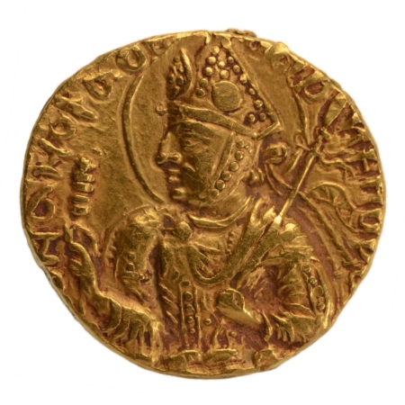 Kushanas, Huvishka, c. 151-192, Nana, AV dinar, 7.90 g.