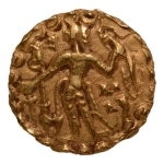 Stamp of Coins » Post-Gupta Post Gupta, Bengal, Samatata region, in name of Vira Chandra, c. 575.625, archer, AV dinar, 5.72 g.