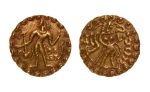 Stamp of Coins » Post-Gupta Post Gupta, Bengal, Samatata region, in the name of Sri Vijaya, c. 665-701, archer, AV dinar, 5.86 g.