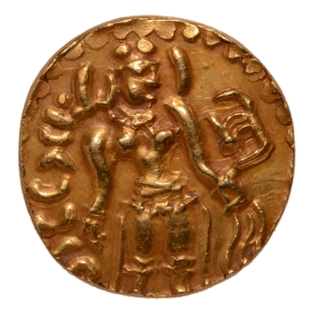 Post Gupta, Bengal, Samatata region, imitative of Gupta coins, c. 575-625, archer, AV dinar, 6.15 g.