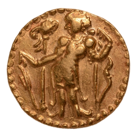 Post Gupta, Bengal, Samatata region, imitative of Gupta coins, c. 575-625, archer, AV dinar, 6.22 g.