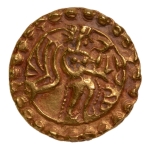 Stamp of Coins » Post-Gupta Post Gupta, Bengal, Samatata region, imitative of Gupta coins, c. 575-625, archer, AV dinar, 6.22 g.