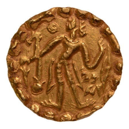Post Gupta, Bengal, Samatata region, Kamarupa, c. 640-655, archer, AV dinar, 5.70 g.