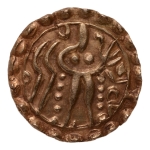 Stamp of Coins » Post-Gupta Post Gupta, Bengal, Khadga kings of Samatata, Balabhatta (ca. 680-720), archer, AV dinar, 5.62 g.