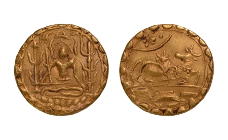 Stamp of Coins » Post-Gupta Samatata Kingdom, Ratnattraya type, possibly of Khadga rulers, c. 700-800, AV, 9.10 g.