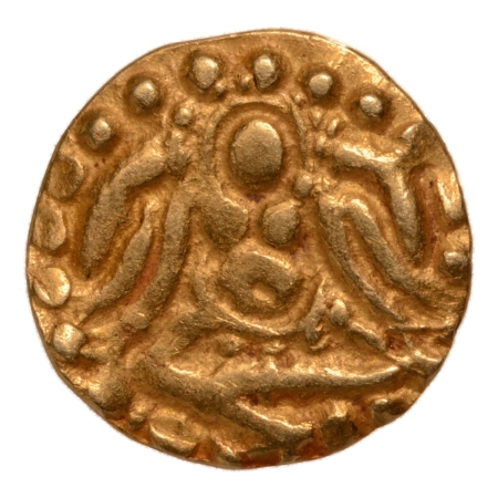 Kalachuris of Tripuri, Gangeya Deva, 1015-1040, Lakshmi, AV quarter dinar, 1.03 g.