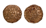 Stamp of Coins » Hindu coins of medieval India Kalachuris of Tripuri, Gangeya Deva, 1015-1040, Lakshmi, AV quarter dinar, 3.84 g.