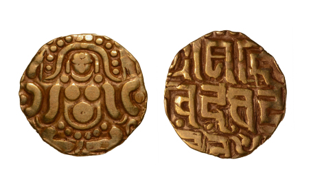 Stamp of Coins » Hindu coins of medieval India Gahadavalas of Kannauj, Govinda Chandra, 1114-1154, Lakshmi, AV dinar, 3.78 g.