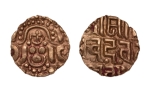 Stamp of Coins » Hindu coins of medieval India Gahadavalas of Kannauj, Govinda Chandra, 1114-1154, Lakshmi, AV quarter dinar, 0.99 g.