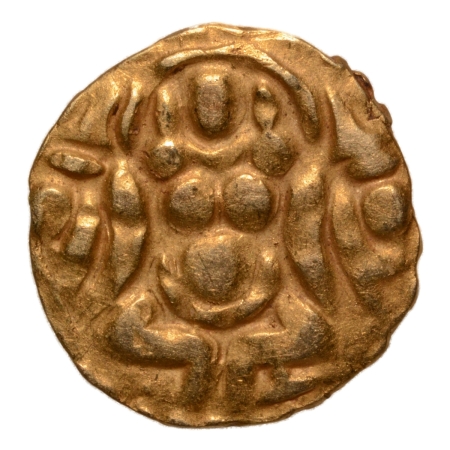 Chandellas of Jejakabhukti, Kirtti Deva Varnam, 1060-1100, Lakshmi, AV masha, 0.97 g.