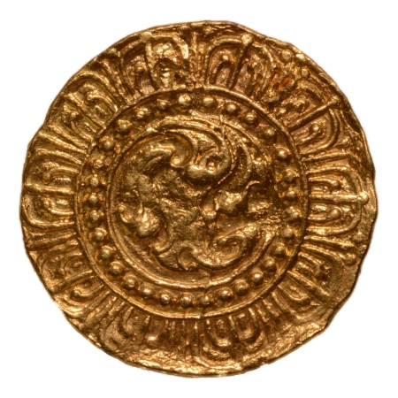 Kadambas of Hangal, Toyimadeva, 1048-1075, lion, AV dinar, 4.29 g.