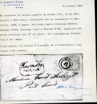 Stamp of Mauritius » 1848-59 Post Paid Issue » Latest Impressions (SG 23-25) 2d. blue, latest Impression, position 2, tied by target "6" of Poudre d'Or, on cover to Port Louis