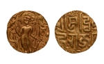 Stamp of Coins » Hindu coins of medieval India Chahamanas of Sakambhari, Vigraharaja IV, c. 1150-1164, Rama, AV dinar, 4.08 g.