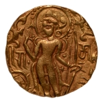 Stamp of Coins » Hindu coins of medieval India Chahamanas of Sakambhari, Vigraharaja IV, c. 1150-1164, Rama, AV dinar, 4.08 g.