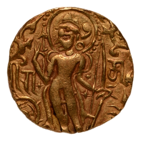 Chahamanas of Sakambhari, Vigraharaja IV, c. 1150-1164, Rama, AV dinar, 4.08 g.