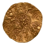 Stamp of Coins » Hindu coins of medieval India Chalukyas of Kalyana, Jayasimha II, 1015-1043, or Bijjala, punchmark, AV pagoda, 3.74 g.