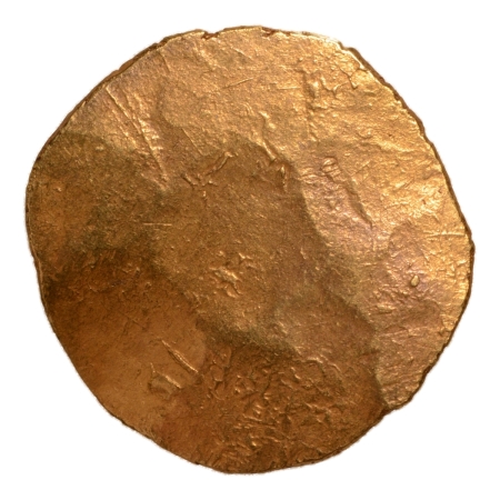 Chalukyas of Kalyana, Jayasimha II, 1015-1043, or Bijjala, punchmark, AV pagoda, 3.74 g.