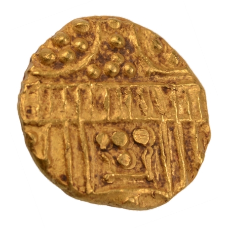 Chalukyas of Kalyana, anonymous, temple, AV gadyana, 3.99 g.