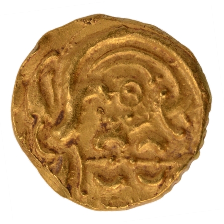 Chalukyas of Kalyana, anonymous, temple, AV gadyana, 3.99 g.
