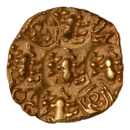 Chalukyas of Kalyana, Jayasimha II Jagadekhamalla, 11th-12th century, punchmark, AV Pagoda, 3.69 g.