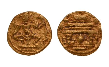 Stamp of Coins » Hindu coins of medieval India Shilaharas of Kolhapur (11-12th century), Garuda, AV gadyana, 3.95 g.