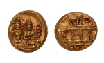 Stamp of Coins » Hindu coins of medieval India Vijayanagar Empire, Sangama dynasty, Devaraya I, 1406-1422, Siva and Parvati, AV varaha, 3.40 g.