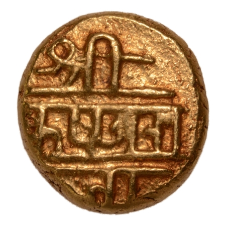 Mysore state, Krishna Raja Wodeyar, 1799-1868, Siva and Parvati, AV pagoda, 3.43 g.