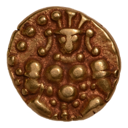 Vijaynagar Kingdom, Tuluva dynasty, Krishna Deveraya, c. 1509-1529, Balakrishna, AV pagoda, 3.29 g,