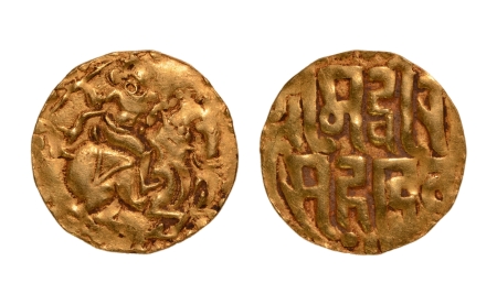 Stamp of Coins » Hindu coins of medieval India Rajput of central India, Virasimhadeva, c. 11th-12th century, horseman, AV 3.66 g.
