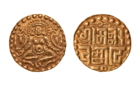 Stamp of Coins » Hindu coins of medieval India Paramaras of Malwa dynasty, Naravarman, 1094-1133, Lakshmi, AV dinar, 4.02 g.