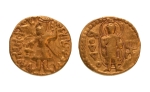 Stamp of Coins » Kushan Kushanas, Kanishka I, c. 127-152, Boddo, AV quarter dinar, 1.88 g.
