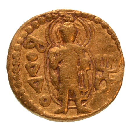 Kushanas, Kanishka I, c. 127-152, Boddo, AV quarter dinar, 1.88 g.